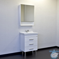 Тумба Comforty Никосия 60 белый глянец с раковиной Comforty 60 00-00011160