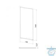 Шторка для ванны Тритон Статик 70х140 профиль черный, стекло прозрачное