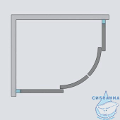 Душевое ограждение Radaway Premium Plus E 190 100x80 профиль хром, стекло прозрачное 30491-01-01N (без поддона)