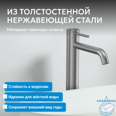 Смеситель ABBER Wasser Kreis 316 AF8111BGG-L для накладной раковины, брашированная оружейная сталь