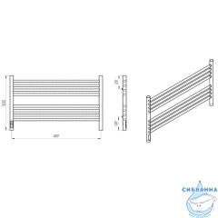 Полотенцесушитель электрический Laris Оливия П8 80Х50 L (белый матовый)