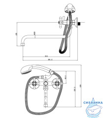 Смеситель для ванны Lemark Promotion LM6041C с душевым гарнитуром (хром)