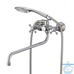 Смеситель для ванны с длинным изливом, Duplex, Milardo, DUPSB02M10