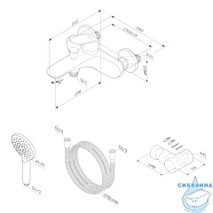 Смеситель для ванны Am.Pm Like F8015000 с душевым гарнитуром (хром)