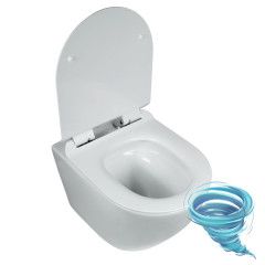 Унитаз подвесной безободковый Calypso CS246UQ-TK с сиденьем Soft Close (микролифт)