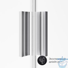 Душевое ограждение AM.PM Gem W90G-404-120290-MT 120x90 профиль хром, стекло прозрачный (без поддона)