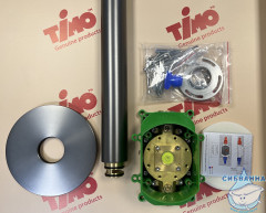 Смеситель для ванны напольный Timo Saona 2310/18Y-CR с аксессуарами (черноезолото)