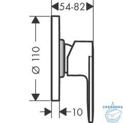 Встраиваемый смеситель для душа Hansgrohe Vernis 71649670 (черный матовый)