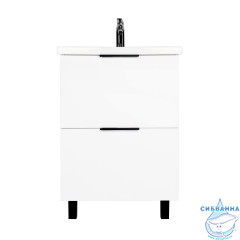 Тумба Viant Берлин 60Н с раковиной Moduo 60 белый