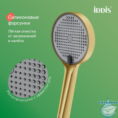 Лейка для душа, золото матовое, Aiger, IDDIS, AIG4FMGi18