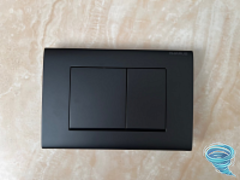 Инсталляция для унитаза Charus CC.300.80.01 с кнопкой смыва Charus Minimalista FP.310.DW.01 черный матовый,  с унитазом LYon 2.0 (с сиденьем Soft Close (микролифт)