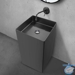 Раковина отдельностоящая ABBER Wasser Kreis AF2413GM оружейная сталь