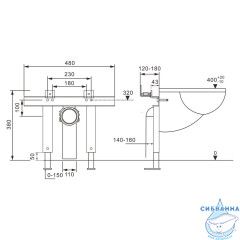 Инсталляция для подвесного унитаза с импульсным смывом Abber AC0102P 