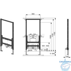 Инсталляция для биде Tece 9330000