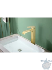 Смеситель для раковины Raglo R02.15.03 (сатин золотой)