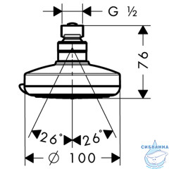 Верхний душ Hansgrohe Croma 100 27441000
