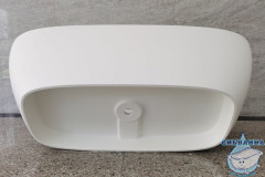 Ванна из искусственного камня ABBER Stein 165x70 AS9632 белая матовая