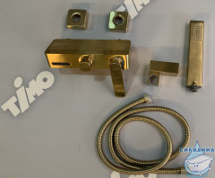 Смеситель для ванны Timo Torne 4314/17Y с аксессуарами (золото матовое)