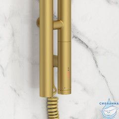 Полотенцесушитель электрический Сунержа Нюанс 3.0 120 (с возможностью скрытого подключения, подключение справа) (золото матовое)