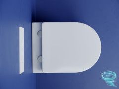 Унитаз подвесной безободковый, смыв торнадо Ceramicanova Metropol Rimless CN4002T с сиденьем быстросъемным Soft Close (микролифт)