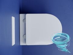 Унитаз подвесной безободковый, смыв торнадо Ceramicanova Metropol Rimless CN4002T с сиденьем быстросъемным Soft Close (микролифт)
