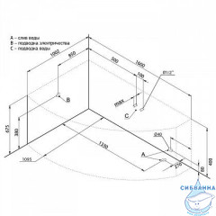Акриловая ванна Aquanet Jamaica 160x100 L с каркасом