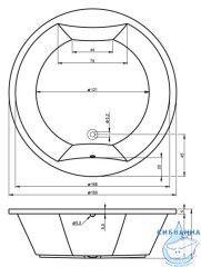 Акриловая ванна Riho Colorado 180x180 с каркасом