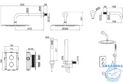 Душевая система Allen Brau Priority 300 1 режим 265387 (хром)