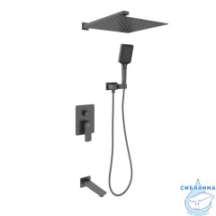 Душевая система Oliveeka D-Line 300 1 режим OL-88939003-BGM(оружейная сталь)