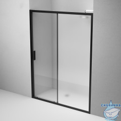 Дверь в нишу AM.PM X-Joy W90G-150-1-195BM 150x195 профиль черный, стекло матовое