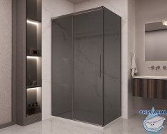 Душевое ограждение Vincea Stella 120x90 профиль вороненая сталь, стекло тонированное VSR-1ST9012CGGM