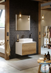 Зеркальный шкаф Aqwella Mobi 60 см белый глянец