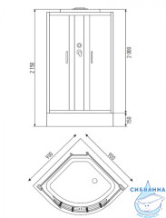 Душевая кабина Erlit  90x90 ER3509P-C3 RUS