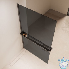Walk-in Vincea Walk In HS 90 профиль вороненая сталь, стекло тонированное VSW-1HR900CGGM