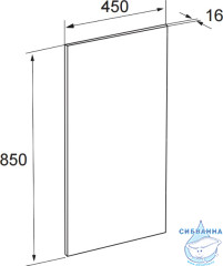 Зеркало Roca Gap 45 со светильником ZRU9000090