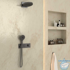 Душевая система Vincea 250 1 режим VSFW-422TI1GM (вороненая сталь)