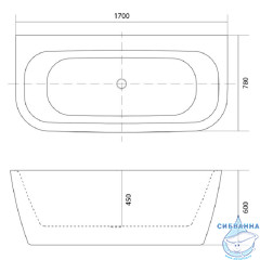 Акриловая ванна Aquatek Алтея 170x78 AQ-123778 с каркасом