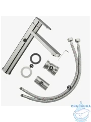 Смеситель для раковины Frap F10805-2 (нержавеющая сталь)