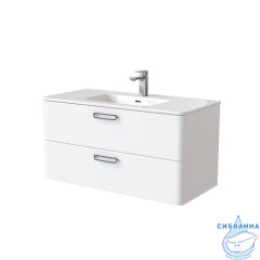 Тумба с умывальником, подвесная, 100 см, белая, Brick, IDDIS, BRI10W1i95K