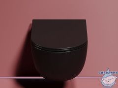 Унитаз подвесной безободковый Ceramicanova Modena  Rimless CN6063MB с сиденьем быстросъемным Soft Close (микролифт)