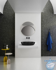 Раковина на столешницу 60 см ABBER Kristall AT2801Onyx