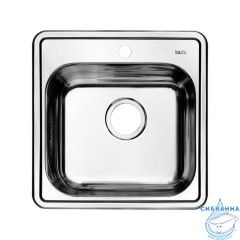 Мойка с выпуском арт. 011UPSOi84, нержавеющая сталь, шелк, 485*485, Strit S, IDDIS, STR48S0i77K