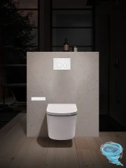 Инсталляция TECEspring Smart L с кнопкой смыва в комплекте с унитазом-биде TECEspring c сиденьем Soft close (микролифт) S955797