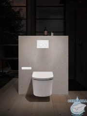 Инсталляция TECEspring Smart L с кнопкой смыва в комплекте с унитазом-биде TECEspring c сиденьем Soft close (микролифт) S955797