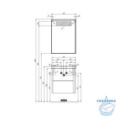 Тумба подвесная Акватон Стоун 60 белый с раковиной Миранда 60 1A231401SX010