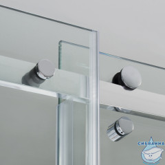 Дверь в нишу Wasserkraft Vils 100 см профиль хром, стекло прозрачное 56R12