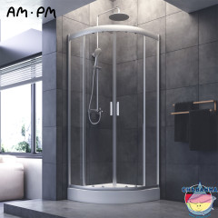 Душевое ограждение AM.PM Gem 80x80 W90G-401-080WT профиль хром , стекло прозрачное (без поддона)
