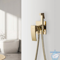 Смеситель Gappo G7207-3 с гигиеническим душем (золото)