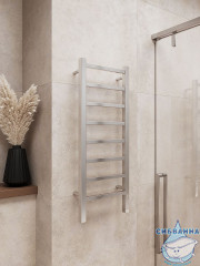 Полотенцесушитель электрический Terminus Ватикан П8 30х85 (подключение универсальное)(нержавеющая сталь)