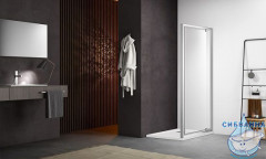 Дверь в нишу Aquatek AQ ARI PI 08020CH 80x200 профиль хром, стекло прозрачное